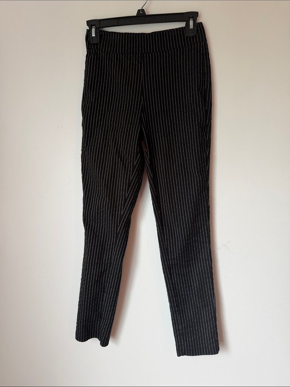 Who What Wear Black Pinstripe Slim Pants